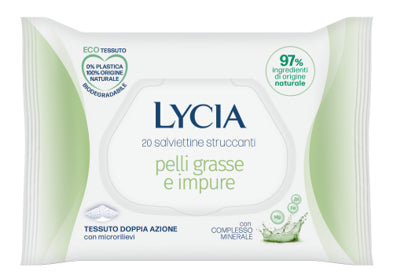 perfetti lycia lycia salviettine struccanti pelli grasse e impure 20 pezzi lycia ean 8002340015340