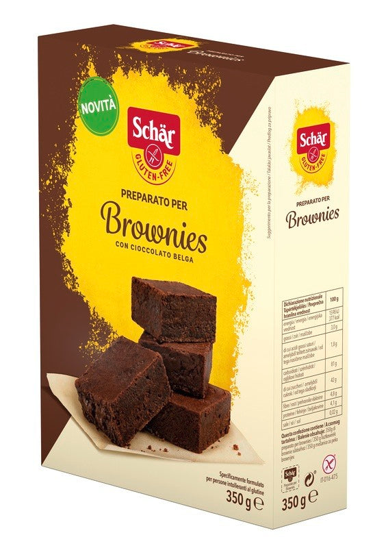 schar due schar preparato per brownies con cioccolato belga 350 g schar ean 8008698037874