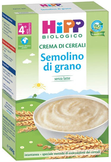 hipp italia hipp bio crema cereali semolino di grano 200 g hipp ean 4062300433038