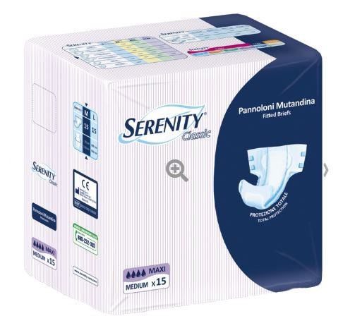 serenity pannolone mutandina serenity classic maxi taglia extralarge 15 pezzi serenity ean 8058150569160