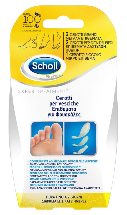 scholls cerotto scholl vesciche misure miste 2 grandi 2 dita piedi 2 piccolo 6 pezzi scholls ean 8056860826115
