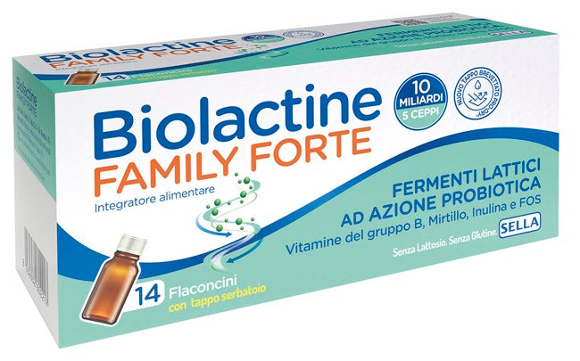 sella biolactine family forte 10 miliardi 14 flaconcini da 9 ml biolactine ean 8032632602217