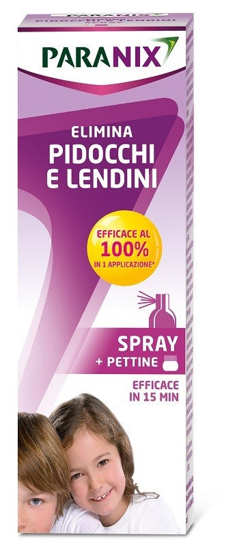 perrigo italia trattamento pidocchi e lendini paranix spray 100 ml pettine paranix ean 5400951003566