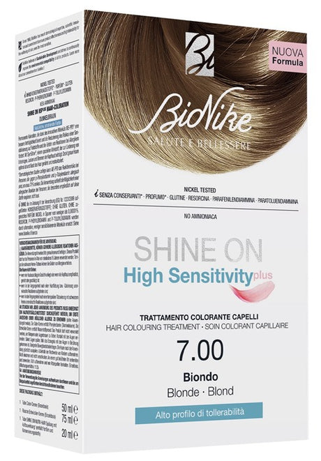 icim bionike shine on high sensitivity plus biondo 700 rivelatore in crema 75 ml crema colorante 50 ml bionike ean 8029041169851