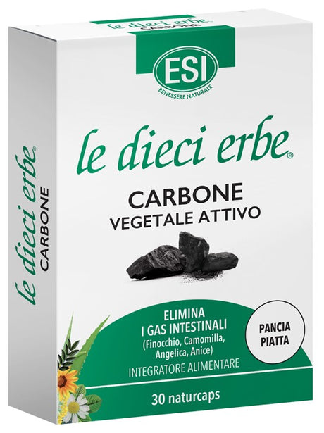 esi esi le dieci erbe carbone vegetale attivo 30 naturcaps ean 8008843134328