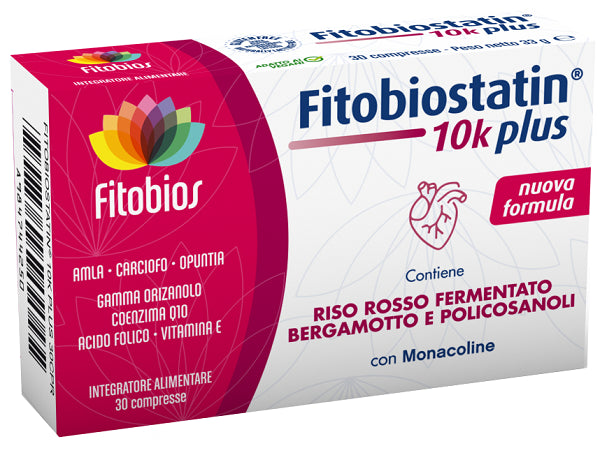 fitobios fitobiostatin 10k plus 30 compresse fitobios ean 8053782430154