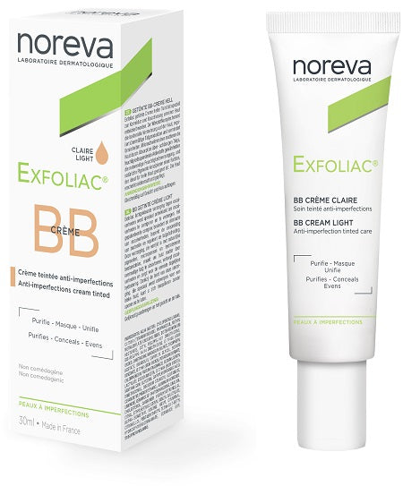 noreva exfoliac bb creme claire light 30 ml exfoliac ean 3401399609831