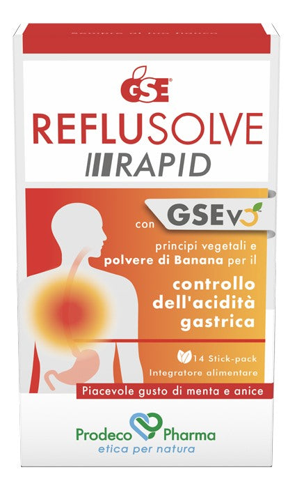 prodeco pharma gse reflusolve rapid 14 stick pack gse ean 8057968091337