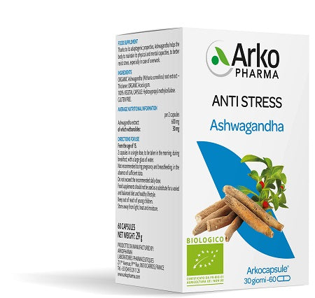 arkofarm arkocps ashwagandha bio 60 capsule arkofarm ean 3578836210056