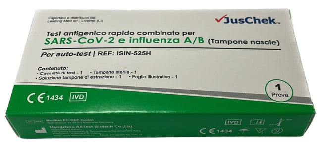 dispositivi anti covid test antigenico rapido covid 19 alltest autodiagnostico determinazione qualitativa antigeni sars cov 2 e influenza ab in tamponi nasali mediante immunocromatografia ean 6936983106481