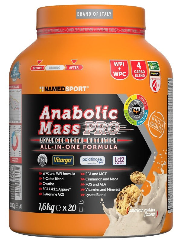 named sport anabolic mass pro american cookies 1600 g named ean 8058268961474