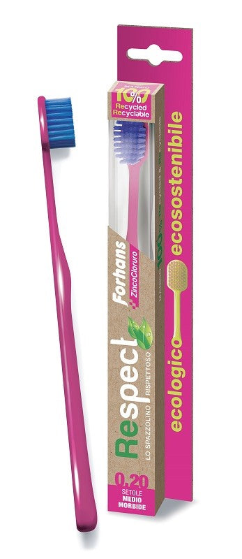 uragme srl forhans respect spazzolino ecologico 020 setole medie morbide ean 8002185076605