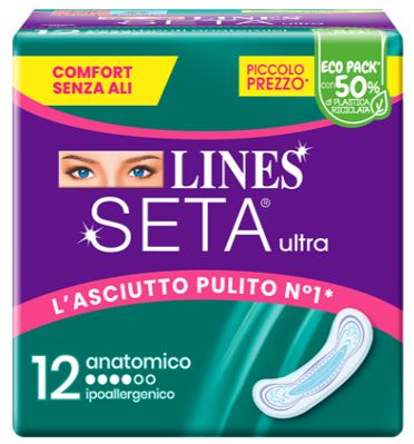 fater lines seta ultra assorbenti anatomico dwct 12 pezzi lines ean 8001480408401
