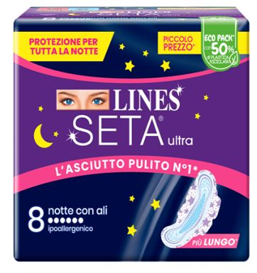 fater femcare lines seta ultra assorbenti notte dwct 8 pezzi lines ean 8001480408449