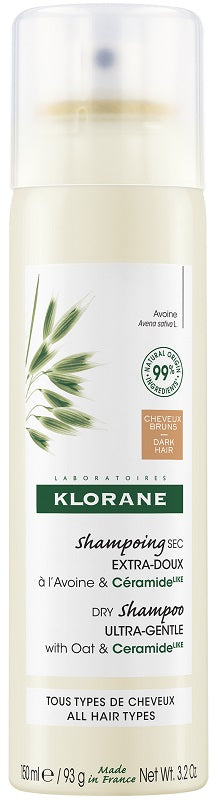 pierre fabre klorane shampoo secco extra delicato avenaceramide capelli scuri 150 ml klorane ean 3282770390766
