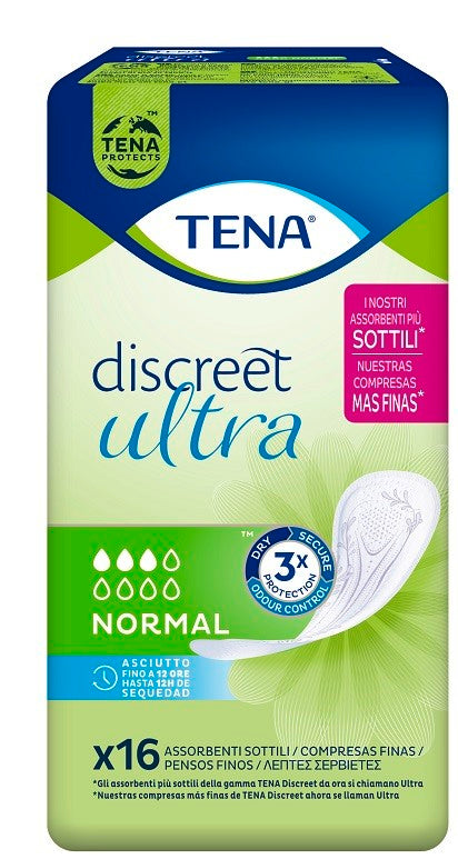 essity pannolone sagomato tena discreet ultra normal 16 pezzi ean 7322541687612