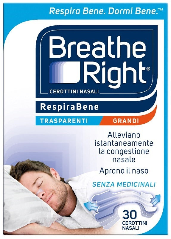 efas cerotti nasali breathe right trasparenti grandi 30 pezzi ean 810071800887