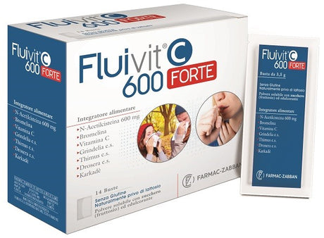 farmac zabban fluivit c 600 forte 14 bustine meds ean 8000246053527