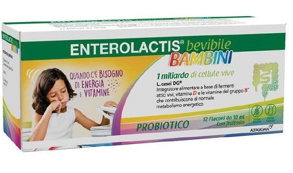 alfasigma px enterolactis bevibile bambini 12 flaconcini x 10 ml enterolactis