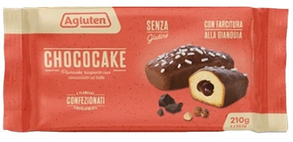 nove alpi agluten chococake 4 plumcake ricoperti con cioccolato al latte con farcitura alla gianduia x 525g agluten ean 8015990932417