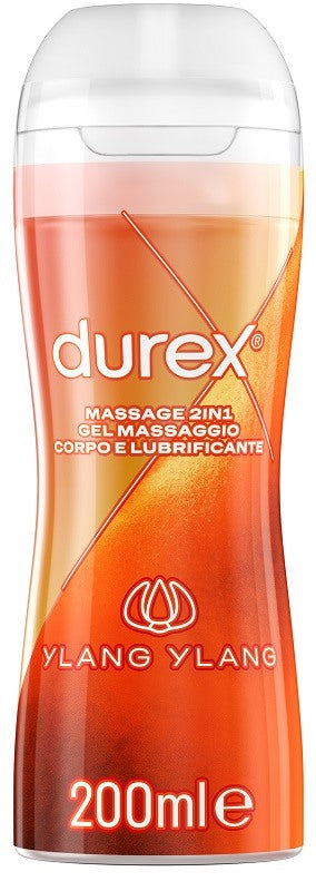 reckitt benckiser durex massage 2 in 1 gel massaggio corpo e lubrificante ylang ylang 200 ml durex ean 8055719113567