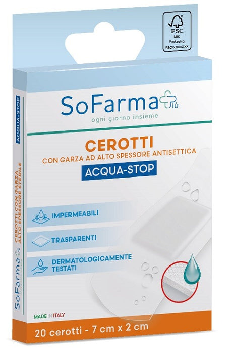 sofarmapiu cerotto acquastop 7x2 cm 20 pezzi sofarmapiu sofarmapiu ean 8017990084417