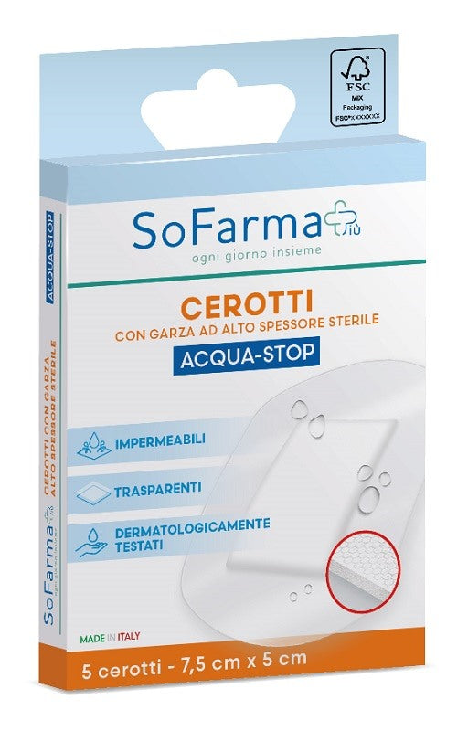 sofarmapiu cerotto acquastop 75x5 cm 5 pezzi sofarmapiu sofarmapiu ean 8017990084448