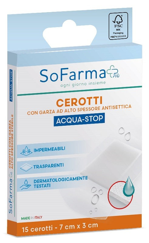 sofarmapiu cerotto acquastop 7x3 cm 15 pezzi sofarmapiu sofarmapiu ean 8017990084424