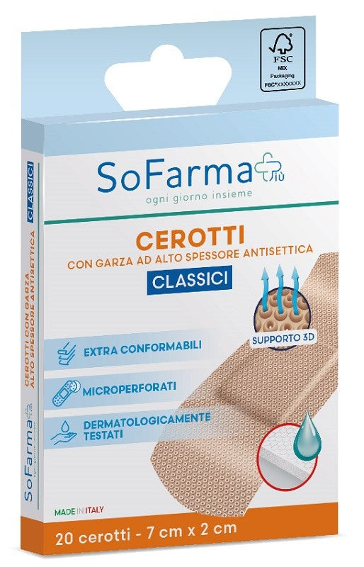 sofarmapiu cerotto classico 7x2 cm 20 pezzi sofarmapiu sofarmapiu ean 8017990084325