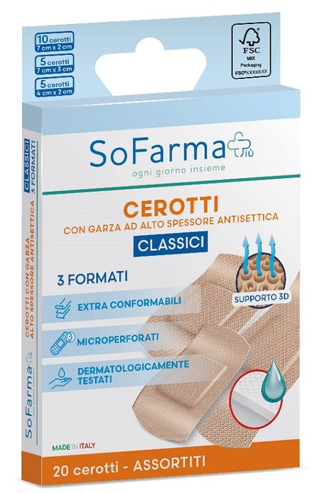 so farma morra spa cerotto classico assortiti 20 pezzi sofarmapiu sofarmapiu ean 8017990084349