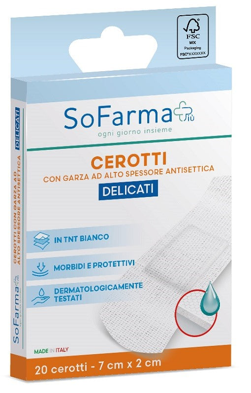 sofarmapiu cerotto delicato 7x2 cm 20 pezzi sofarmapiu sofarmapiu ean 8017990084356