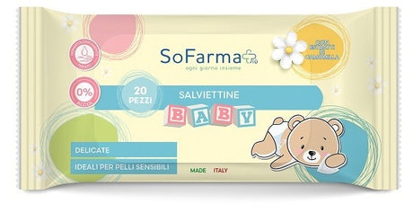 sofarmapiu salviettine baby camomilla 20 pezzi sofarmapiu sofarmapiu ean 8020255900070