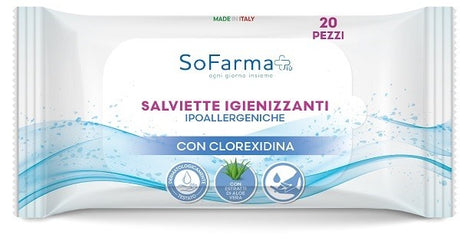 so farma morra spa salviettine igienizzanti pocket clorexidina 20 pezzi sofarmapiu sofarmapiu ean 8020255900117