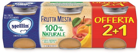 mellin mellin omogeneizzato frutta mista 3 pezzi da 100 g mellin ean 3041091950383