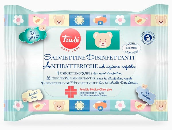 s i l c trudi baby care salviettine disinfettanti pmc 20 pezzi ean 8007300005850