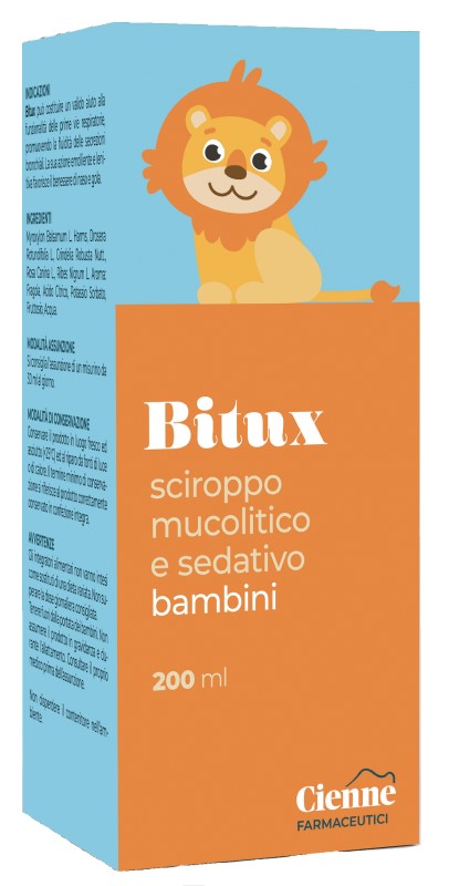 cienne distribuzione bitux sciroppo mucolitico e sedativo bambini 200 ml