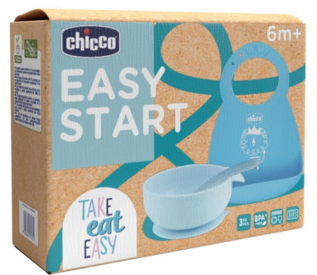 artsana chicco chicco set pappa silicone 6m azzurro chicco ean 8058664171828