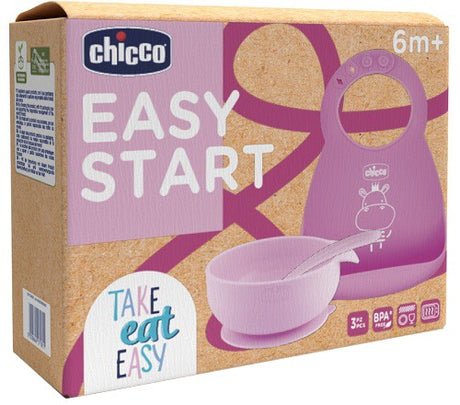 artsana chicco chicco set pappa silicone 6m rosa chicco ean 8058664171811