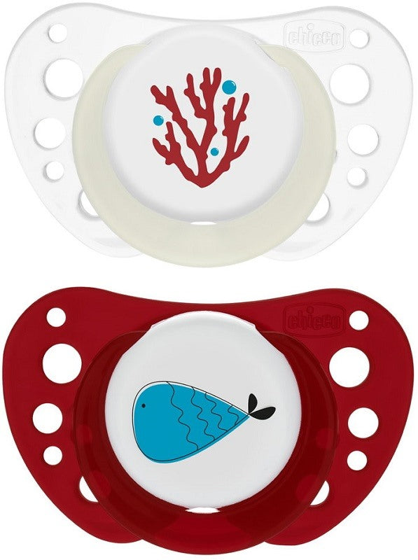chicco artsana chicco succhietti air rosso lumi silicone 16 36 mesi 2 pezzi chicco ean 8058664171583