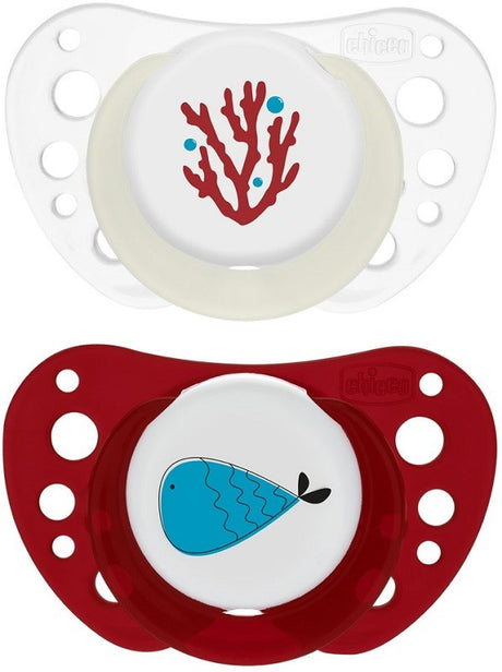 chicco artsana chicco succhietti air rosso lumi silicone 16 36 mesi 2 pezzi chicco ean 8058664171583