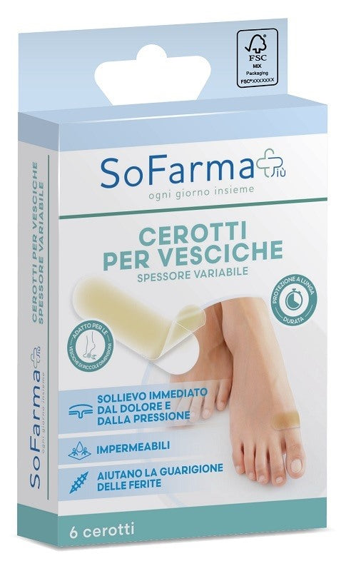 sofarmapiu cerotto vescica piccolo 20 x 60 mm sofarmapiu 6 pezzi sofarmapiu ean 8017990085117