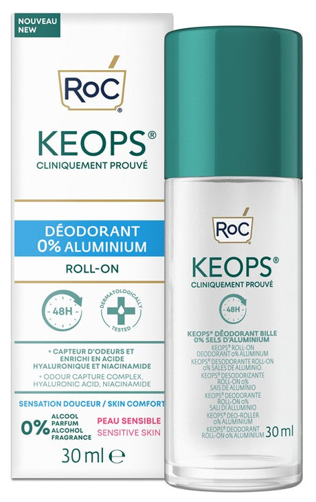 roc opco llc roc keops deodorant roll on 0 aluminium 30 ml roc ean 1220000230217