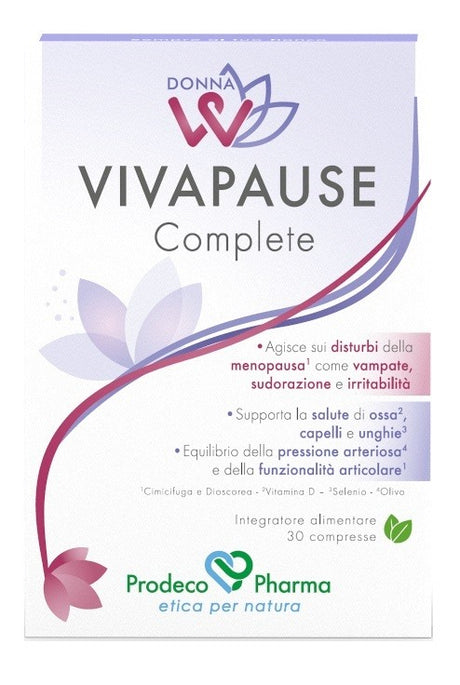 prodeco pharma donnaw vivapause complete 30 compresse donna w ean 8057968091986