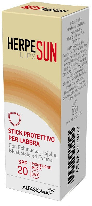 alfasigma chc herpesun lip stick labbra spf 20 5 ml herpesun defend