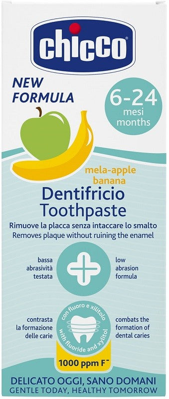 artsana chicco chicco dentifricio 6 mesi melabanana con fluoro 50 ml chicco ean 8058664175550