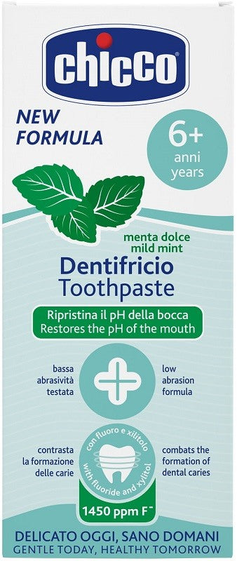 chicco artsana spa chicco dentifricio 6 anni menta dolce 50 ml chicco ean 8058664175574