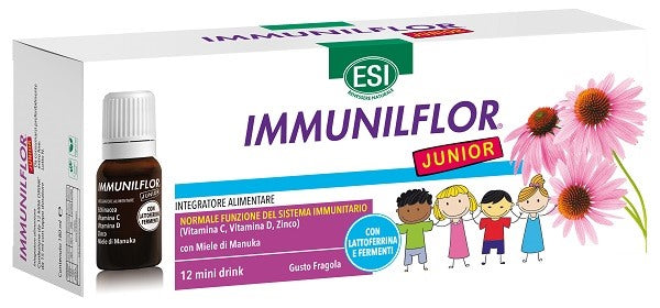 esi srl esi immunilflor junior 12 flaconcini mini drink esi ean 8008843135967