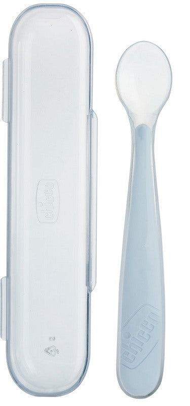 artsana chicco chicco cucchiaio silicone con case grigio 6 mesi chicco ean 8058664171941