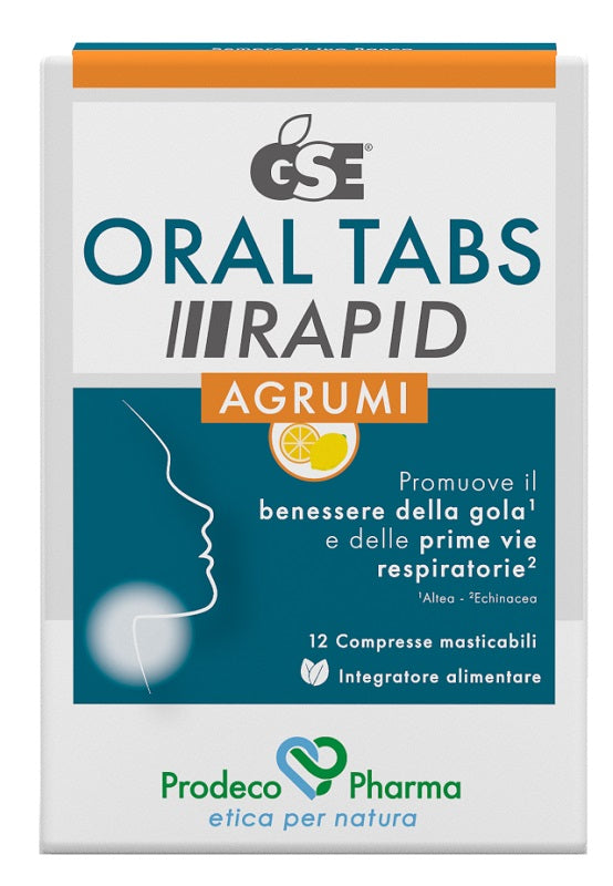 prodeco pharma gse oral tabs rapid agrumi 12 compresse masticabili gse ean 8057968092051