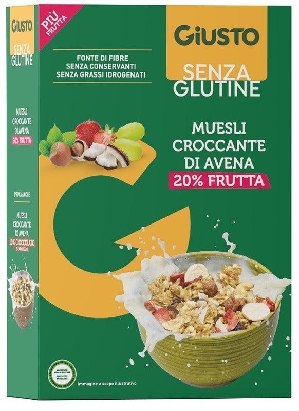 contecom linea giusto giusto senza glutine muesli avena frutta secca 275 g giusto ean 8058481483845